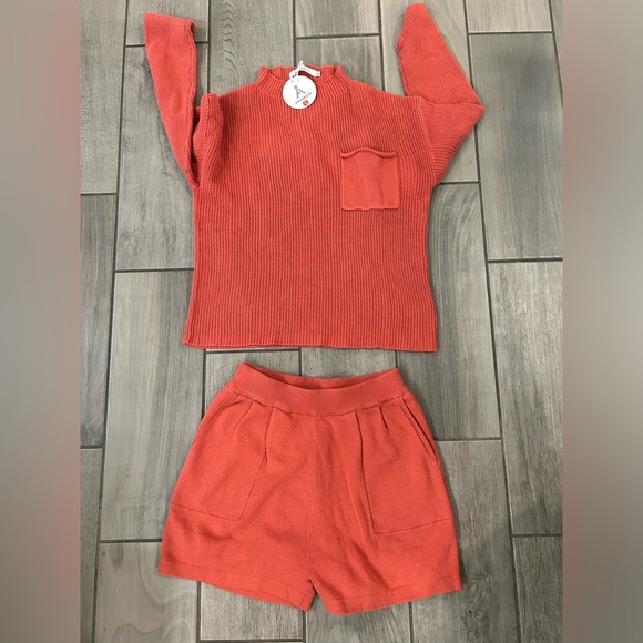 ANRABESS Women's Two Piece Summer Outfits Knit Sweater Short Set Size Small - Picture 6 of 9